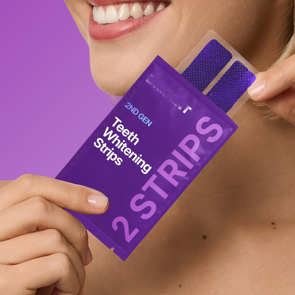 Purple Tooth Strips for Gentle Cleaning and Brightening teamdrop
