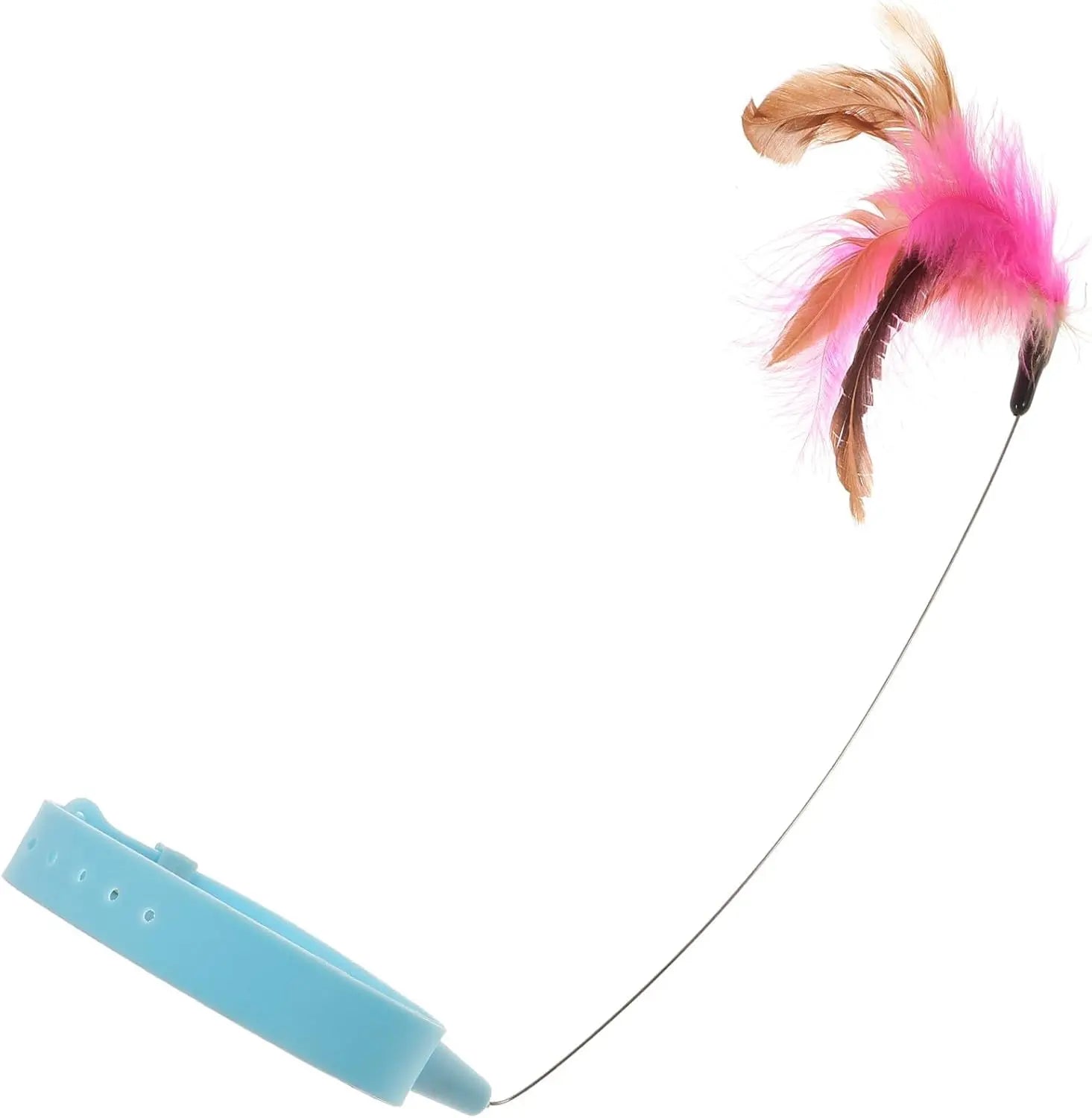 velquroo Cat Teaser Wand Collar Toys Silicone Collar Hands Toy with Bell for Play and Exercise velquroo