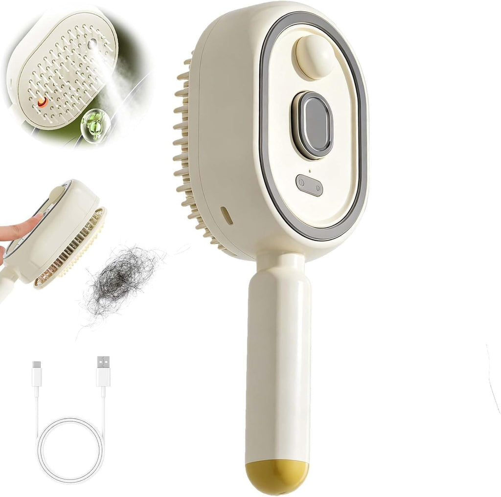 Steam Detangling Hair Straightener Brush velquroo