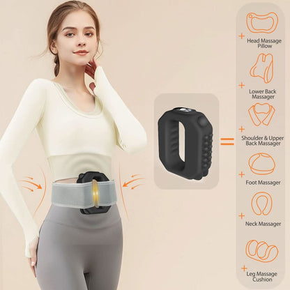 AddWin R10 Vibration Plate for Lymphatic Drainage Portable Cordless Deep Tissue Massager Black