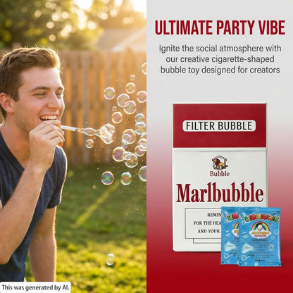 Plastic Bubble Blowing Toy Cigarette Box Style