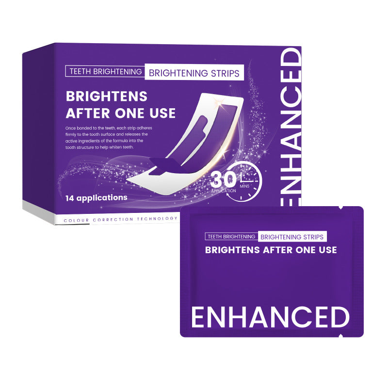 Purple Tooth Strips for Gentle Cleaning and Brightening teamdrop
