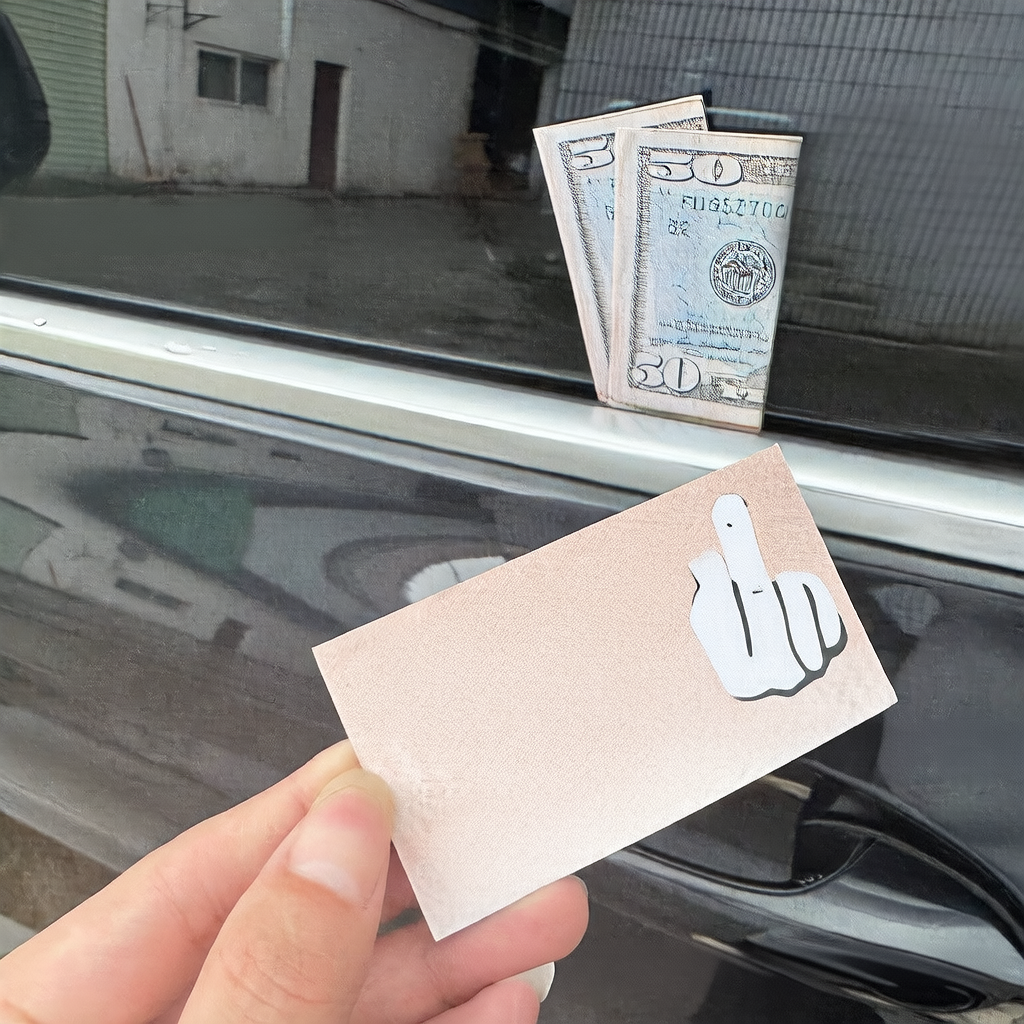 Custom Copperplate Paper Prank Parking Notice Card