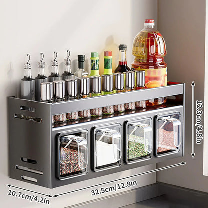 Equipped Kitchen Seasoning Shelf,