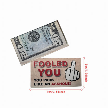 Custom Copperplate Paper Prank Parking Notice Card