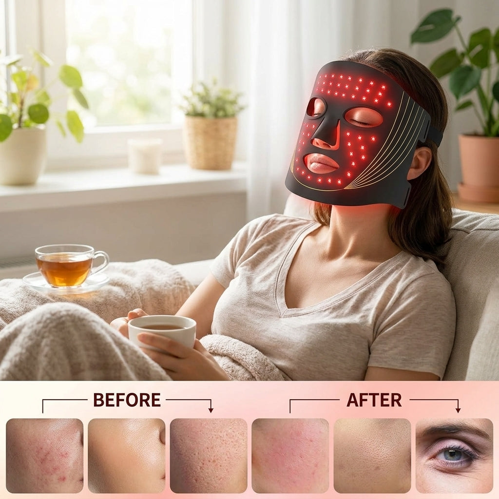 Household Silicone Red-light LED Photon Facial Beauty Mask For The Face 26041