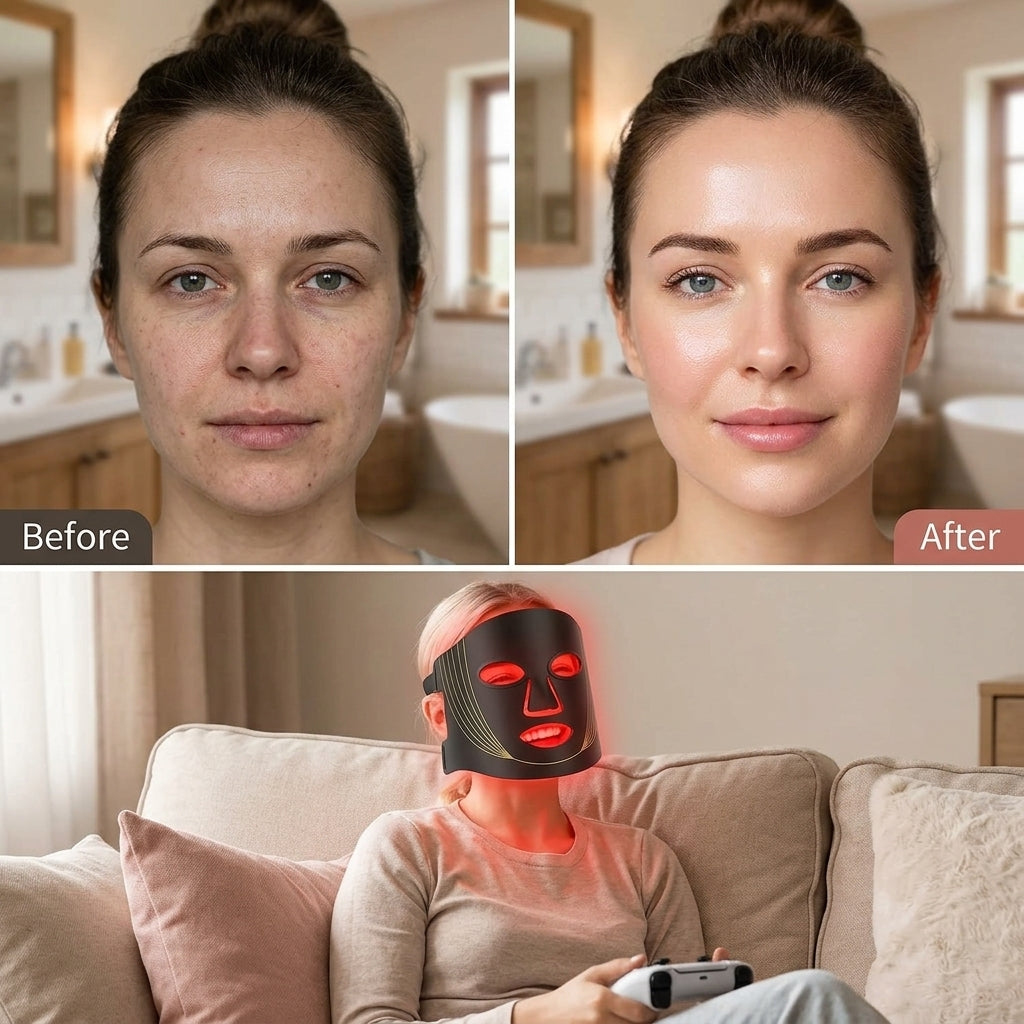 Household Silicone Red-light LED Photon Facial Beauty Mask For The Face 26041